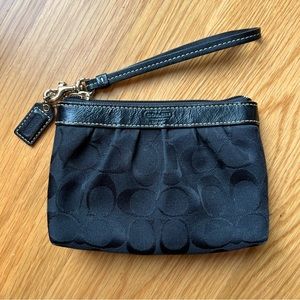 Coach Signature Pleated Wristlet